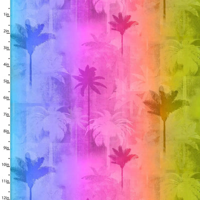 Tropical Palm Trees Cotton Fabric - Sunnyside Fabrics UK - 3 wishes fabric,3 Wishes Fabrics,birdsparrots,Connie Haley,Connie Haley 3 wishes Fabrics,flamingoes,tropicolour birds - alt - sunnysidefabricsuk.com