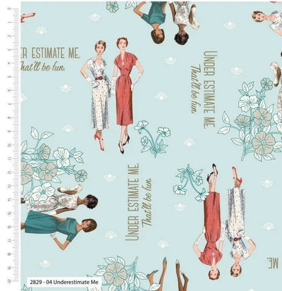 Under Estimate Me, Simplicity Vintage Cotton Fabric - Sunnyside Fabrics UK - cotton fabric, dressmaking, dressmaking fabric, simplicity fabric, simplicity patterns, vintage dress patterns, vintage simplicity - {{product.type}} - sunnysidefabricsuk.com