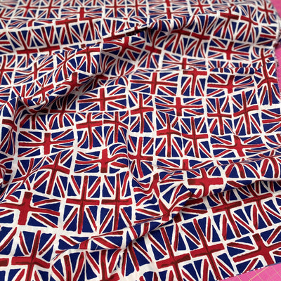 Union Flag Polycotton Fabric - Sunnyside Fabrics UK - bunting, flag, Union flag, Union Jack - {{product.type}} - sunnysidefabricsuk.com