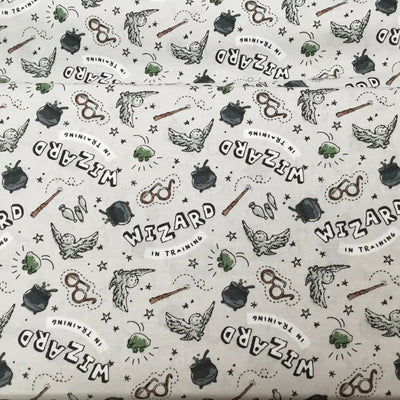 Wizards in Training, Harry Potter Cotton Fabric - Sunnyside Fabrics UK - harry, harry potter, licensed fabric - {{product.type}} - sunnysidefabricsuk.com