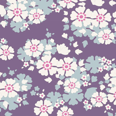 Violet Aster, Tilda Cotton Fabric - Sunnyside Fabrics UK - cotton, floral, tilda, tilda fabric, tilda woodland - {{product.type}} - sunnysidefabricsuk.com