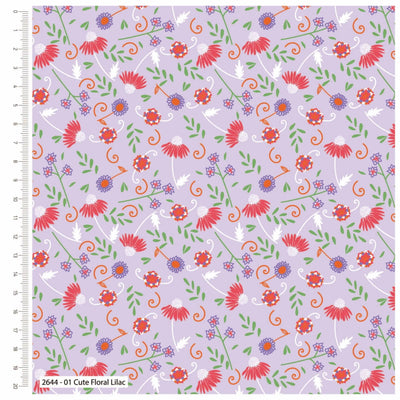 Cute Floral, Lilac Fabric - Sunnyside Fabrics UK - cotton, ditsy floral, floral, florals, lilac, spring prints - {{product.type}} - sunnysidefabricsuk.com