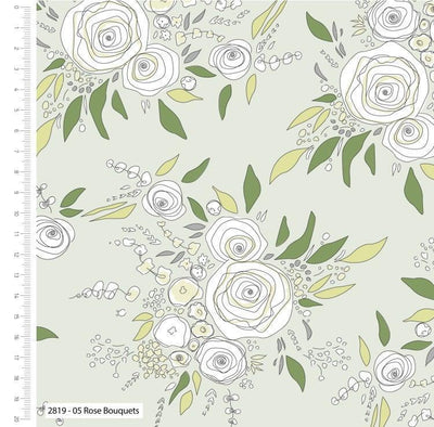 Rose Bouquet, Petal and Pip, - Sunnyside Fabrics UK - craft Cotton co, floral, the crafty lass - {{product.type}} - sunnysidefabricsuk.com