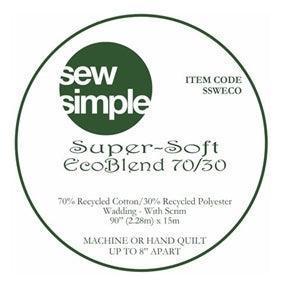 Sew Simple ECO Wadding - Sunnyside Fabrics UK - batting wadding, cotton wadding, quilting wadding, sew simple, wadding, wadding squares - {{product.type}} - sunnysidefabricsuk.com