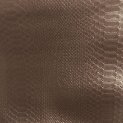 Snake Skin Brown Faux Leather - Sunnyside Fabrics UK - faux leather, polyester - {{product.type}} - sunnysidefabricsuk.com