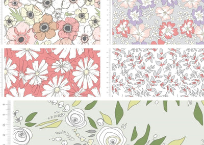 Wild Violets, Petal and Pip, Cotton Fabric - Sunnyside Fabrics UK - craft Cotton co, floral, the crafty lass - {{product.type}} - sunnysidefabricsuk.com